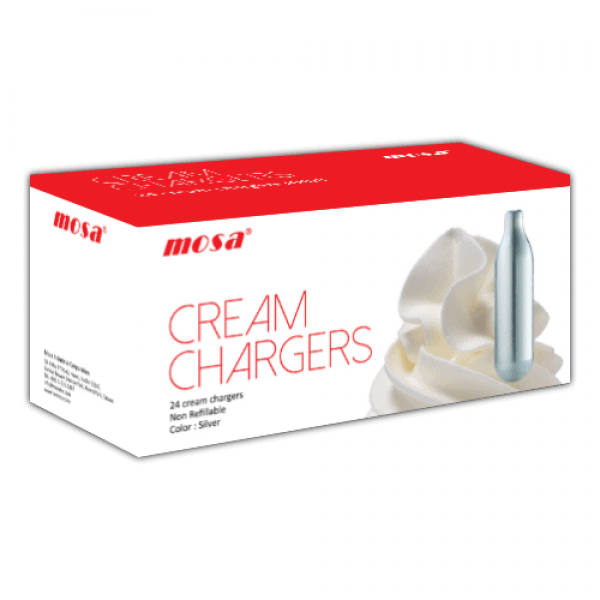 Cream Chargers Mosa for Whipping Cream 48 Pack Dessert Mousses Nitrous Oxide 