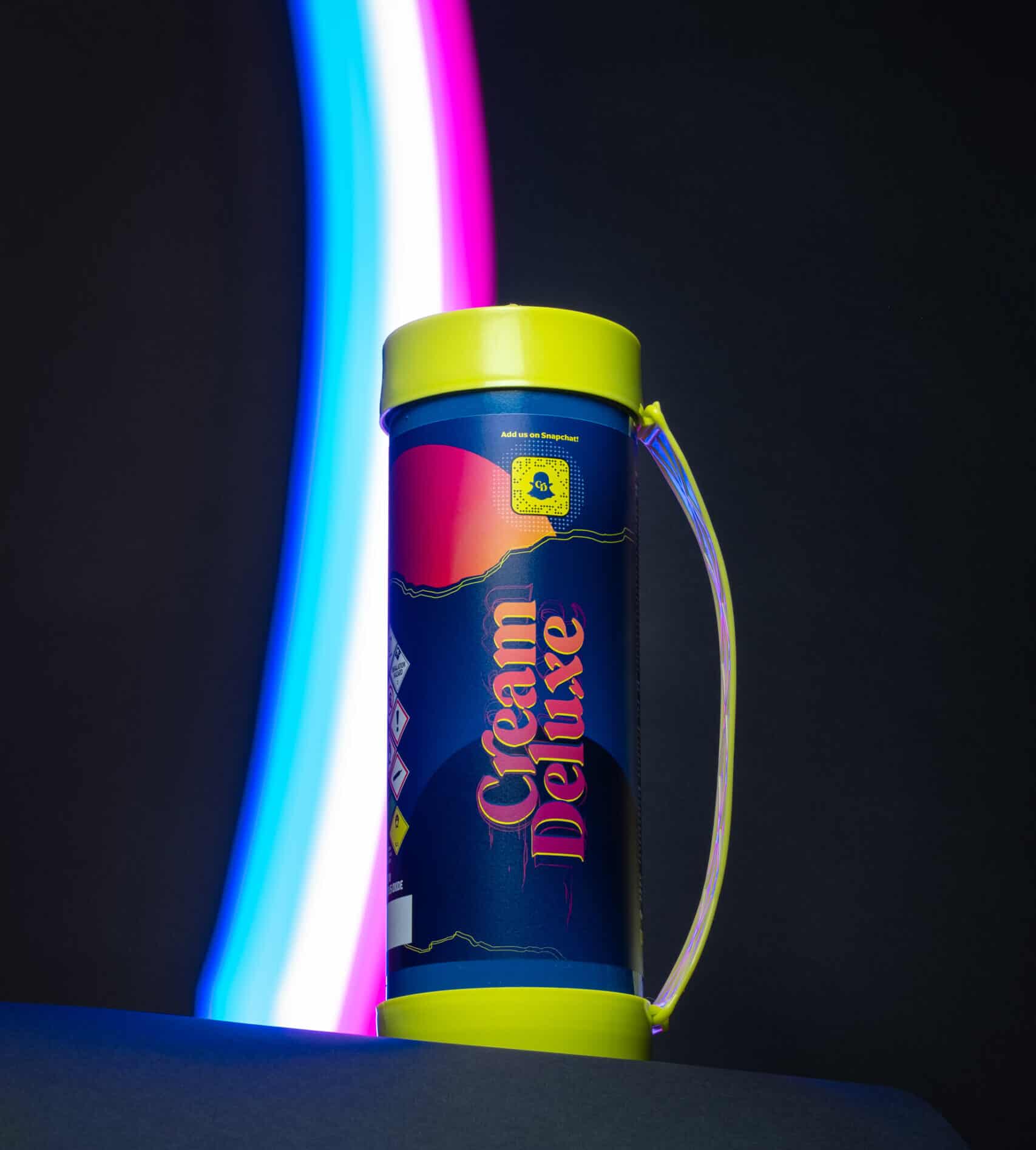 Cream Deluxe Maxxi verticale regenboog neon